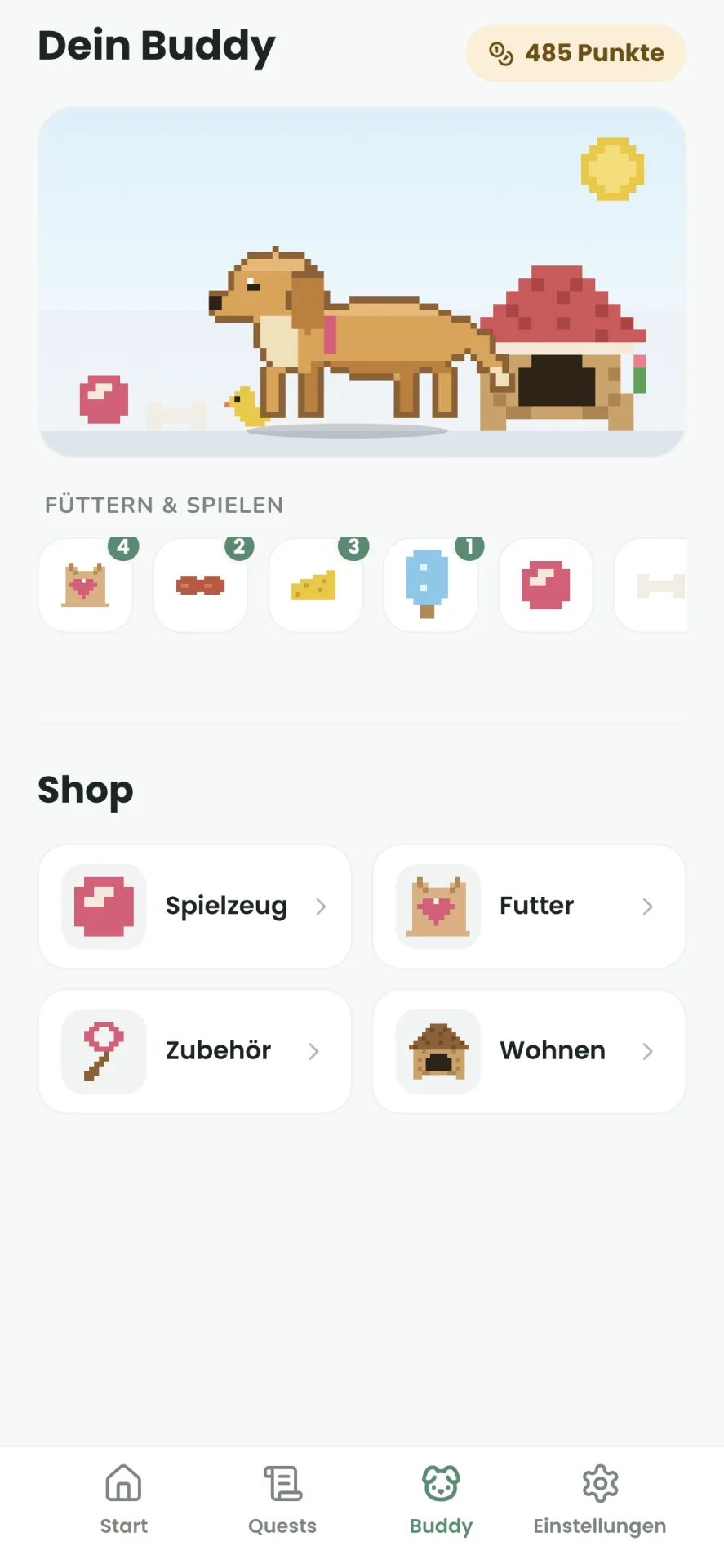 Buddy-Szene im Winter mit verschneitem, weißem Boden
